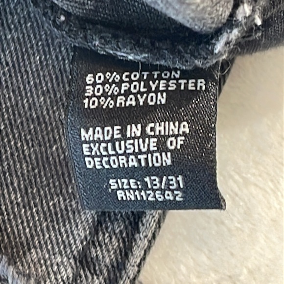 BLUE SAVVY DENIM WOMEN FADED LIGHT  BLACK  JEANS  DISTRESSED - Picture 10 of 12